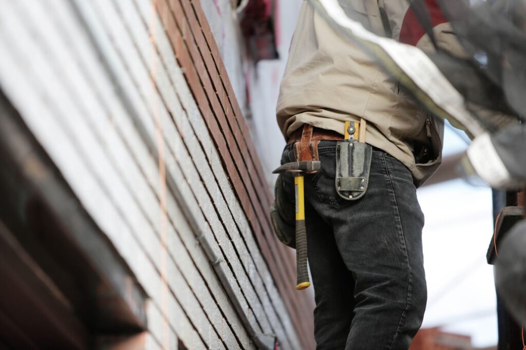 Handyman wearing a loaded tool belt